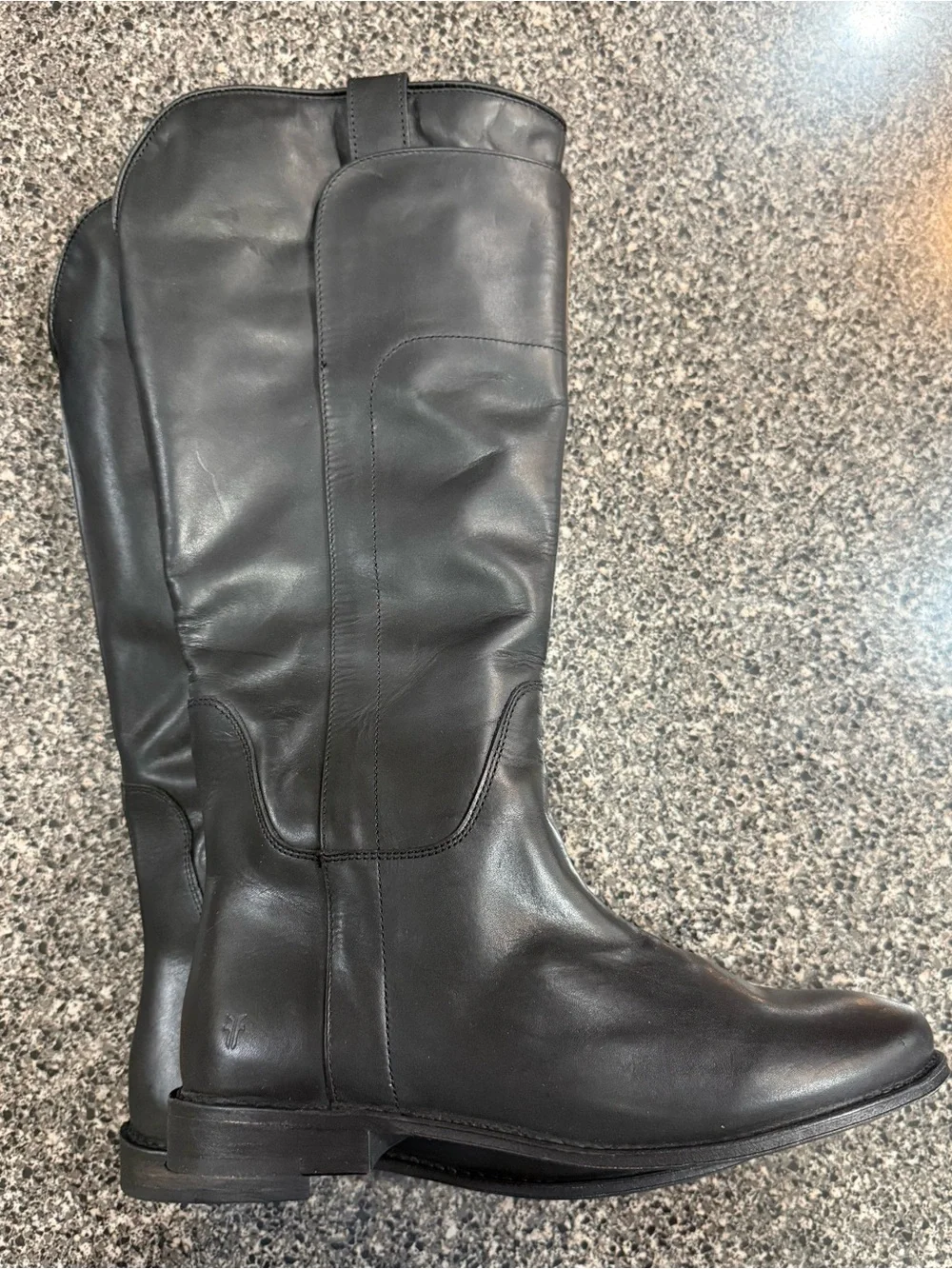 Frye Classic Women's Tall Black Leather Riding Boots Pull on NWOT